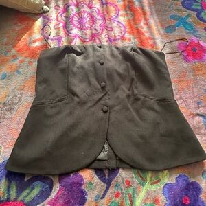 Lucky Brand black strapless vest / bustier